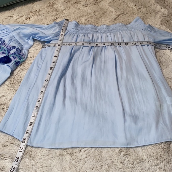 Lilly Pulitzer Tobyn Off the Shoulder top in Blue size XXS - Picture 9 of 13